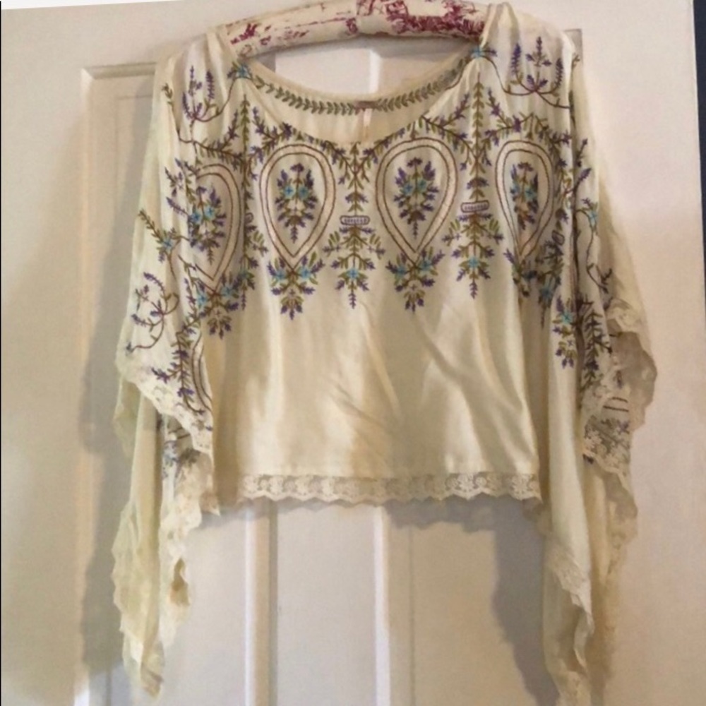 Free People Embroidered Top